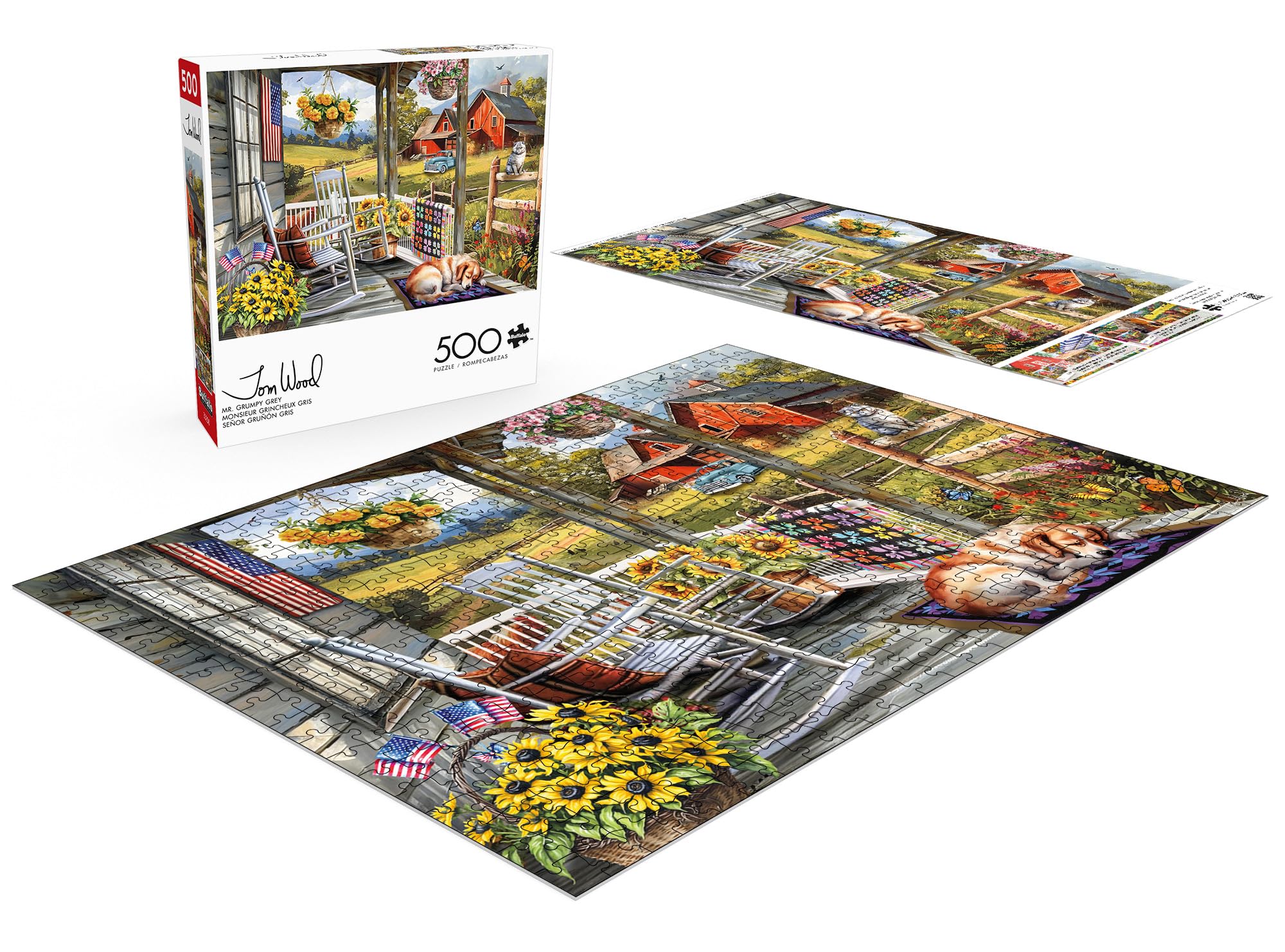 Amazon.com: Buffalo Games Mr. Grumpy Grey Jigsaw Puzzle - 500